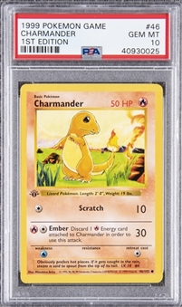 1999 Pokemon Game 1st Edition #46 Charmander - PSA GEM MT 10